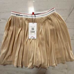 Wilson Tan Pleated Mini Skirt